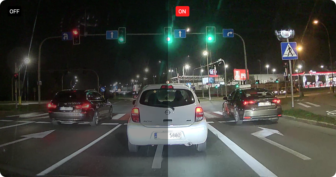 FineVu GX35 2CH 2K WiFi GPS Dashcam – Caméra Voiture Ultra HD avec Vision Nocturne 6 night